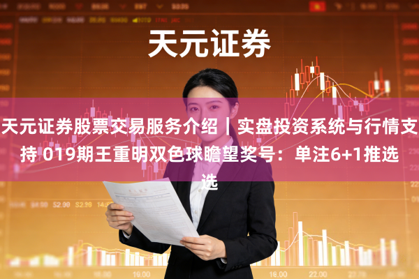 天元证券股票交易服务介绍｜实盘投资系统与行情支持 019期王重明双色球瞻望奖号：单注6+1推选
