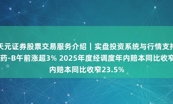 天元证券股票交易服务介绍｜实盘投资系统与行情支持 德琪医药-B午前涨超3% 2025年度经调度年内赔本同比收窄23.5%