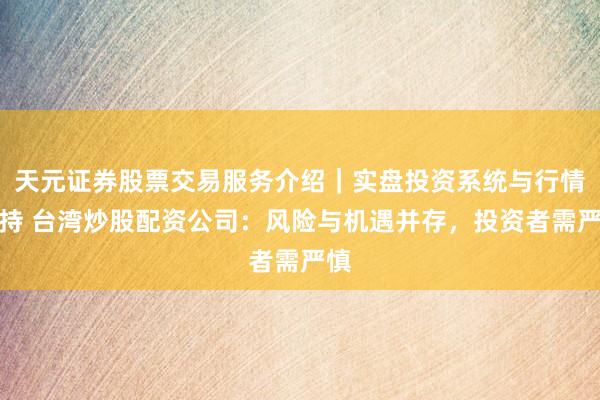 天元证券股票交易服务介绍｜实盘投资系统与行情支持 台湾炒股配资公司：风险与机遇并存，投资者需严慎