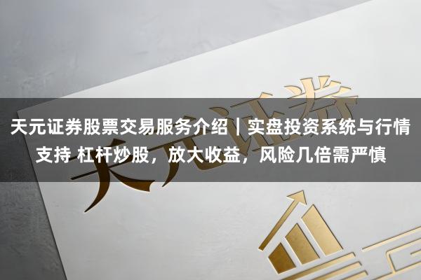 天元证券股票交易服务介绍｜实盘投资系统与行情支持 杠杆炒股，放大收益，风险几倍需严慎