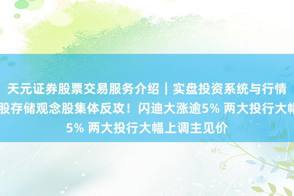 天元证券股票交易服务介绍｜实盘投资系统与行情支持 好意思股存储观念股集体反攻！闪迪大涨逾5% 两大投行大幅上调主见价